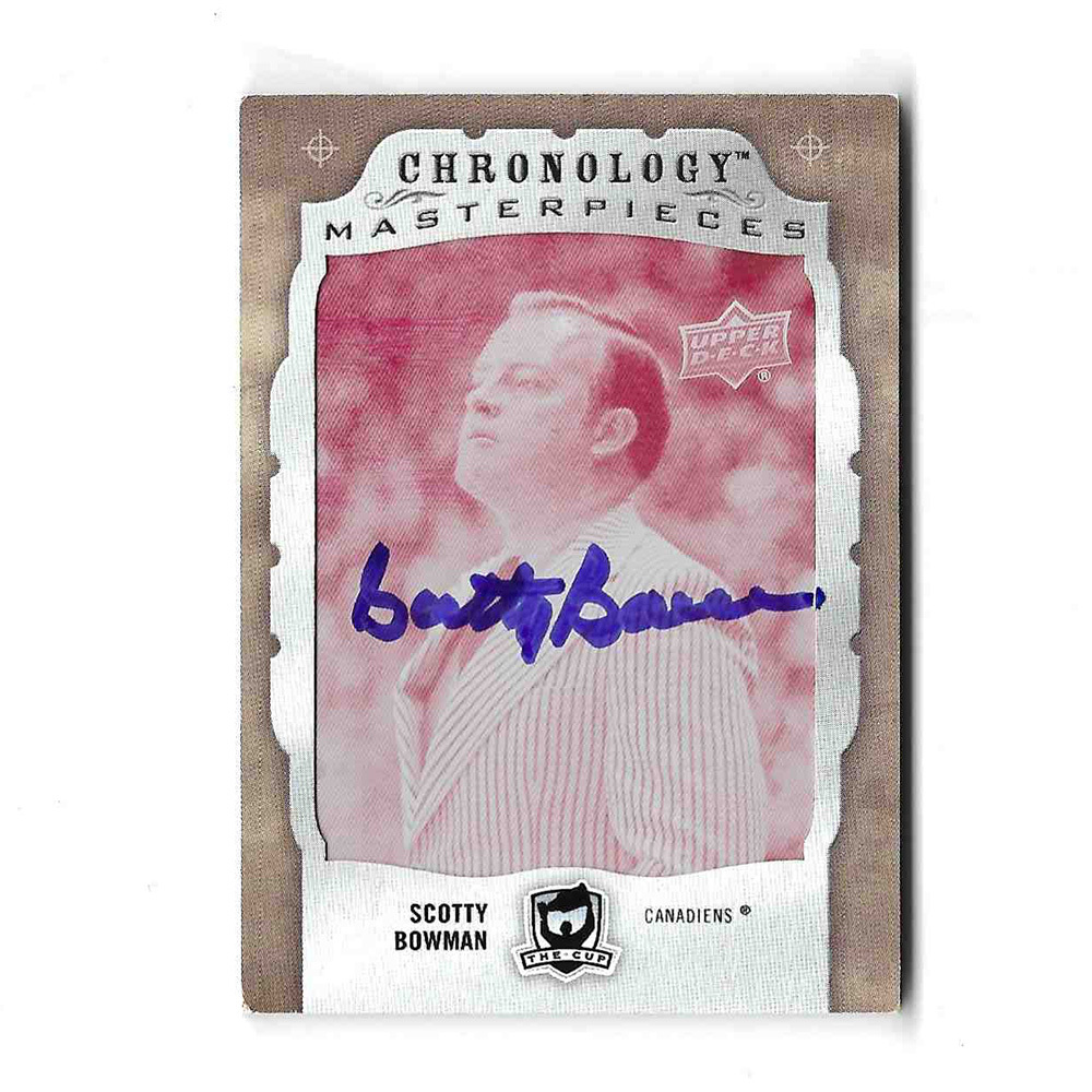 Scotty Bowman Autographed 2018-19 Upper Deck The Cup Magenta Printing Plate Card - 1/1