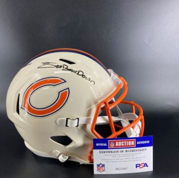 NFL - Bears Zavion Thomas Signed Replica Retro Helmet
