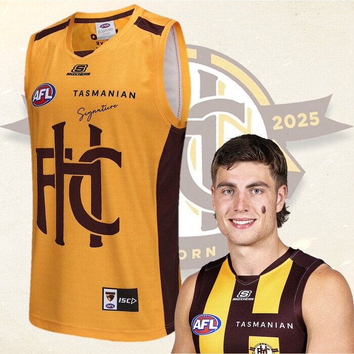 Jai Serong #29 Hawthorn Signed Gold Heritage Player-Issue Guernsey