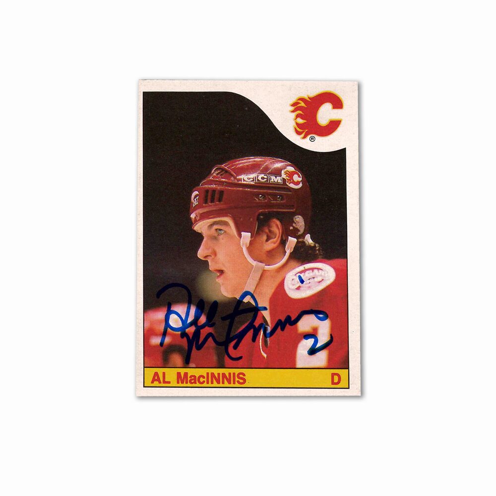 Al MacInnis Autographed Calgary Flames OPC #237 1985 Hockey Card