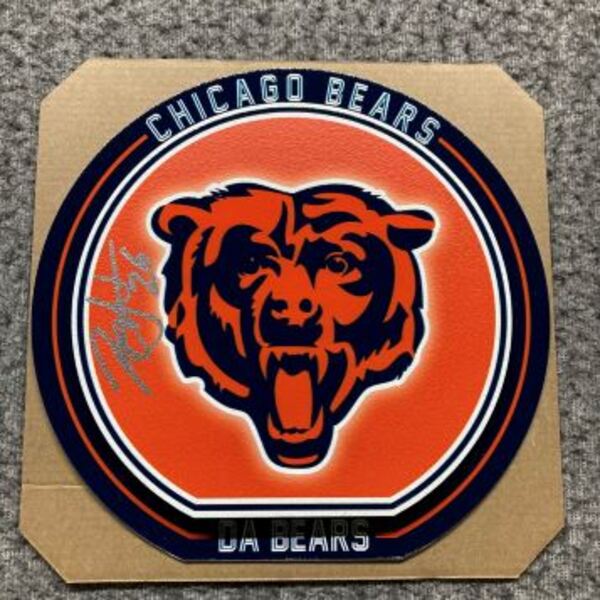 NFL - Bears Nahshon Wright Signed Small Hex Head