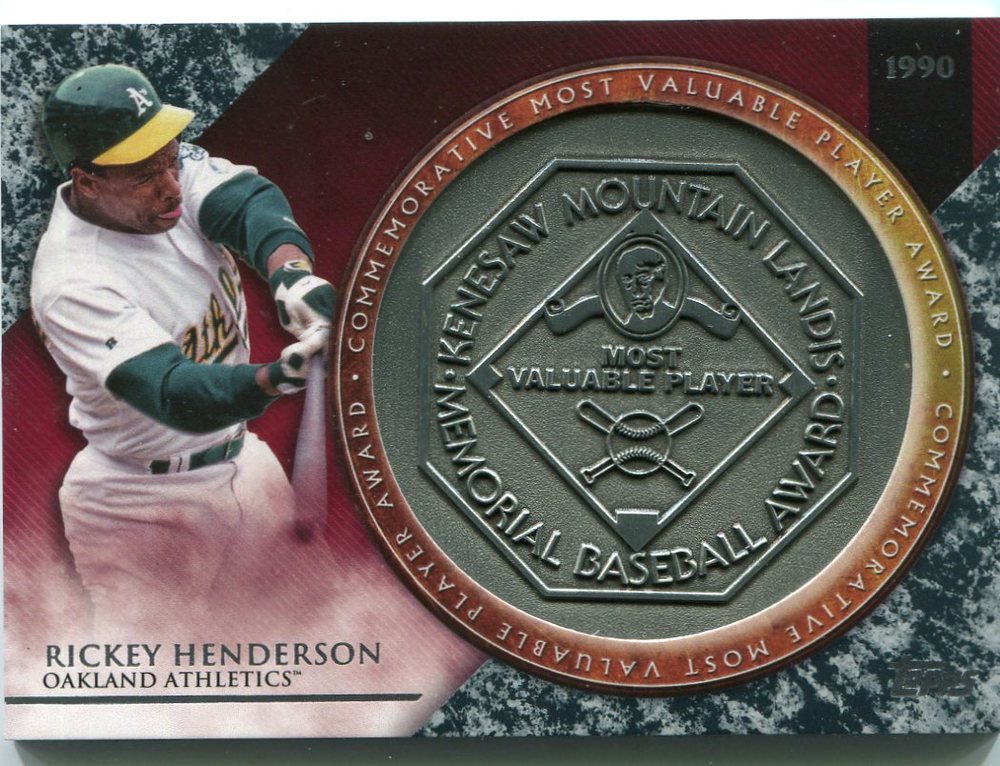 2017 Topps Update MVP Award Relics #MVPRRH Rickey Henderson