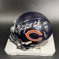 HOF - Bears Jimbo Covert Signed Mini Helmet with HOF 91 Inscription
