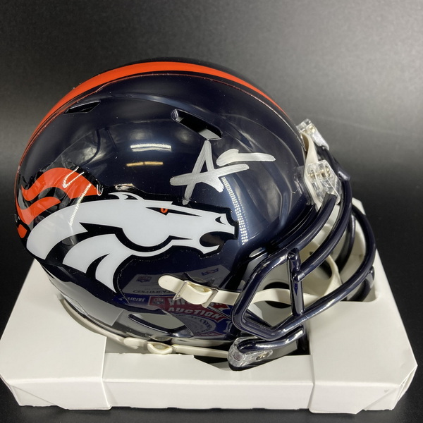 NFL - Broncos Audric Estime Signed Mini Helmet