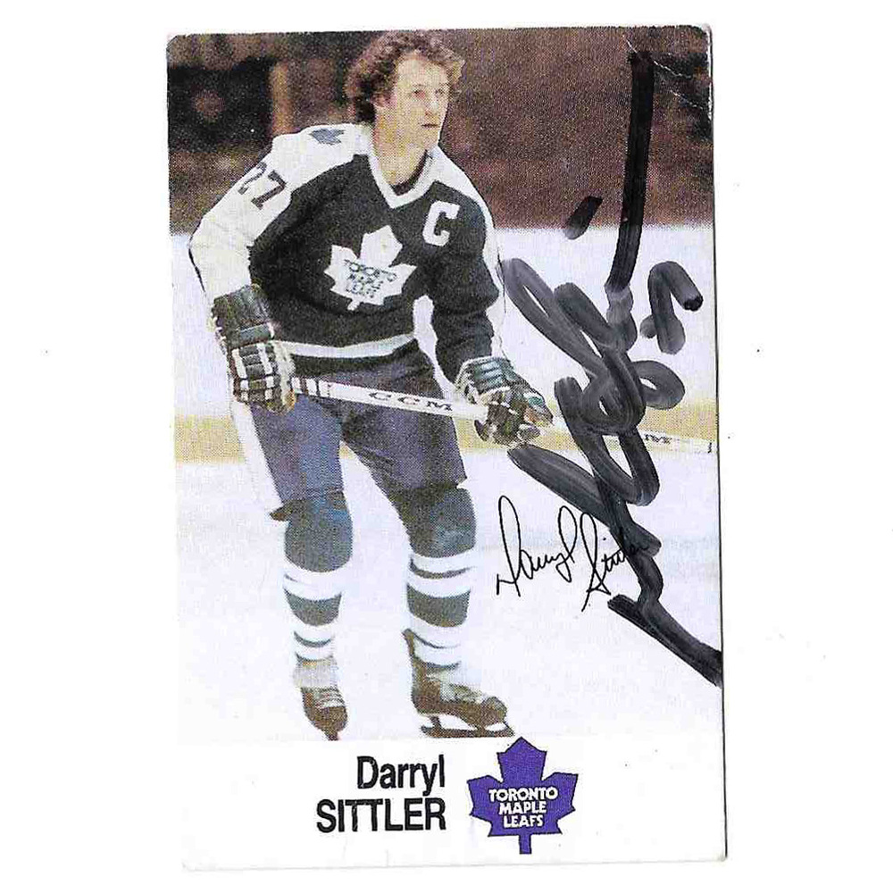 Darryl Sittler Autographed Toronto Maple Leafs 1988-89 Esso Hockey Card Sticker