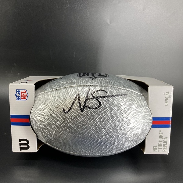 NFL - Titans Nick Singleton Signed Silver Composite Football