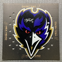 NFL - Ravens Kyle Hamilton Signed 3D Metal Wall Art (17x22)