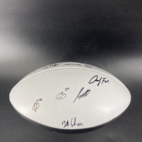 NFL - Multi Sign Commemorative Super Bowl LIX Panel Ball Signed By Travi...