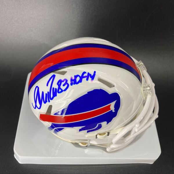 HOF - Bills Andre Reed Signed Mini Helmet