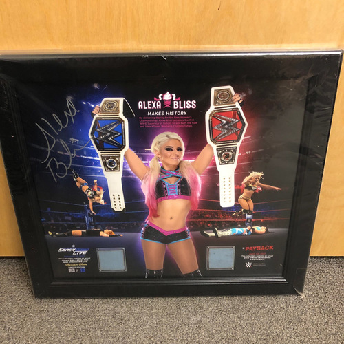 Alexa Bliss SIGNED History Making Ring Canvas Plaque (#3 of 10)