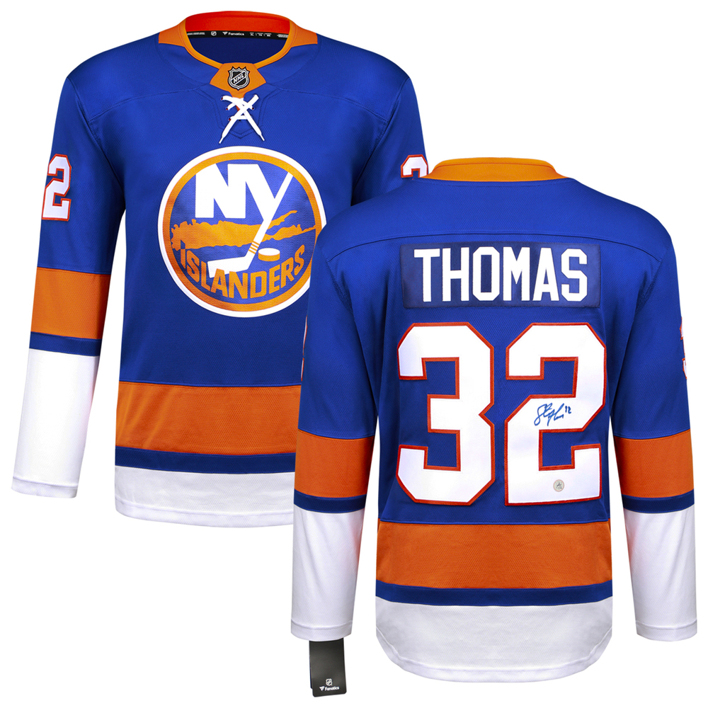 Steve Thomas Autographed New York Islanders Blue Fanatics Breakaway Jersey