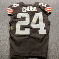 STS - Browns Nick Chubb Game Used Jersey (11/03/24) Size 42 with Captain...