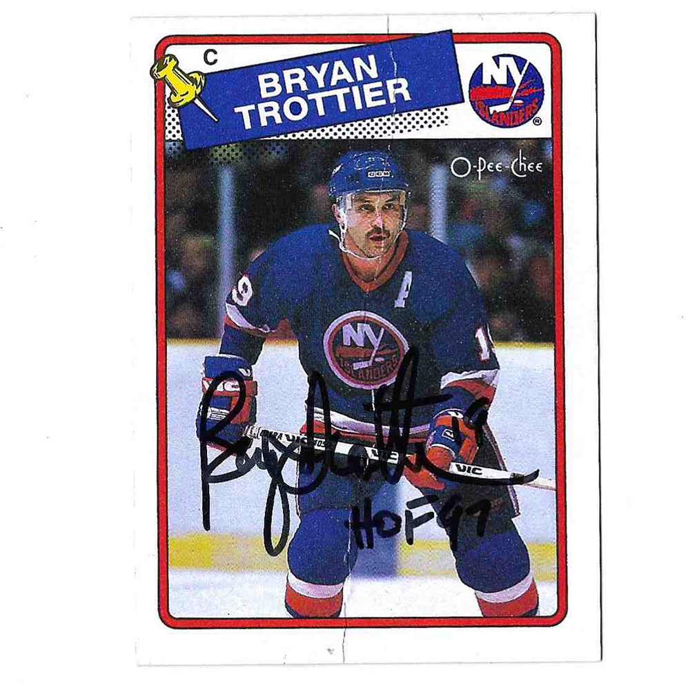Bryan Trottier Autographed 1988-89 O-Pee-Chee Card