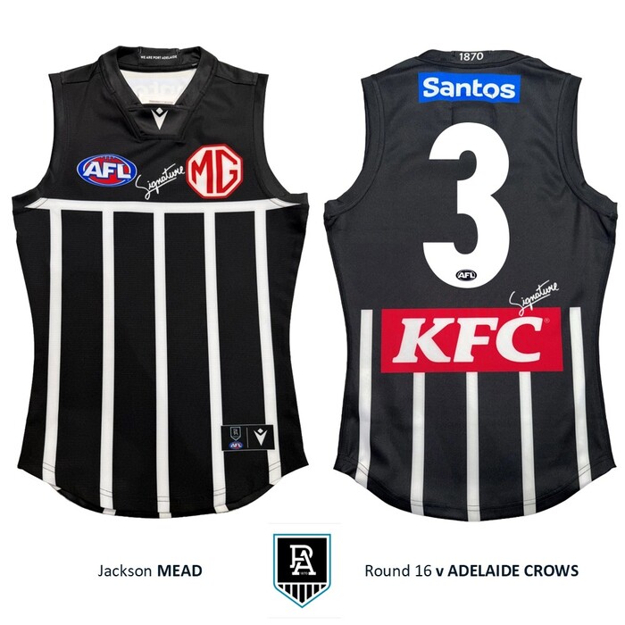 Photo of Jackson Mead #3 Port Adelaide 2026 Prison Bar Guernsey