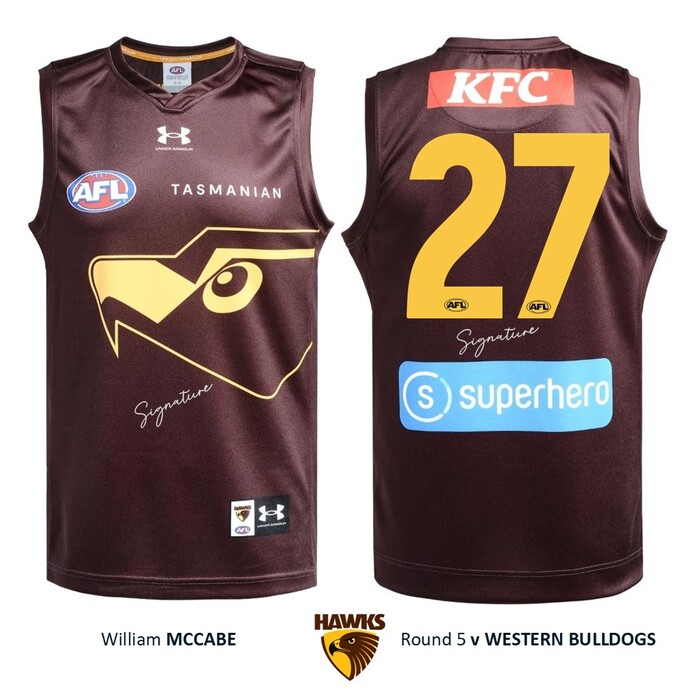 William McCabe #27 Hawthorn 2026 Gather Round Guernsey