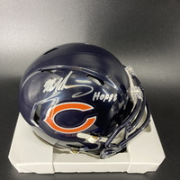 HOF - Bears Mike Singletary Signed Mini Helmet with HOF 98 Inscription