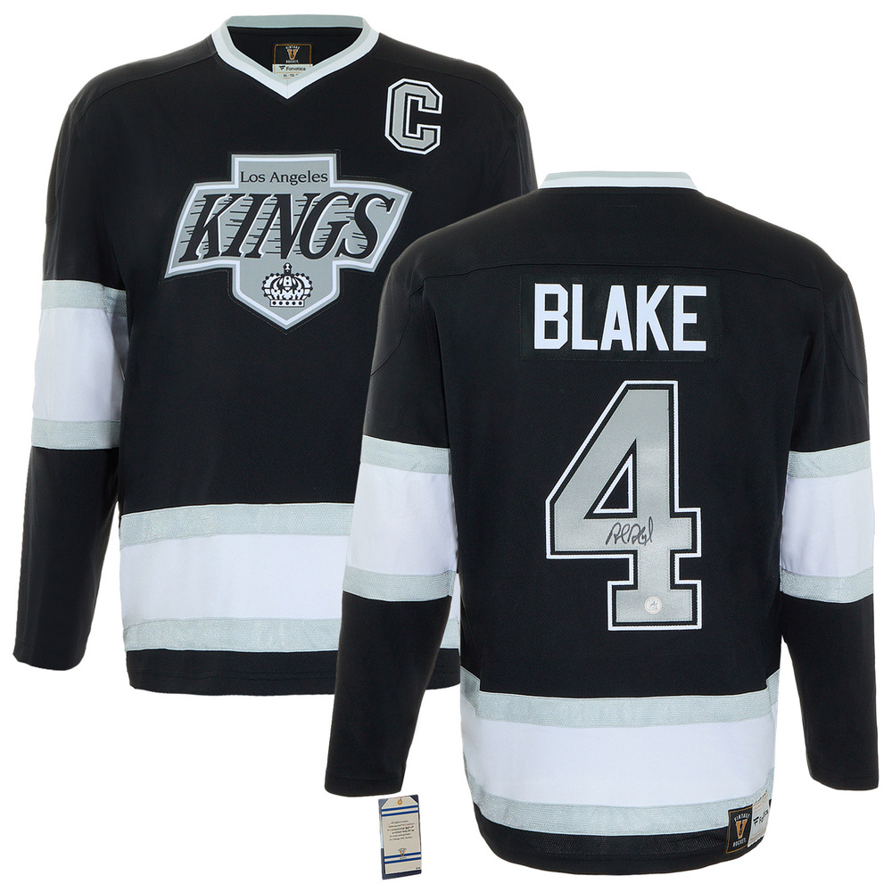 Rob Blake Signed Los Angeles Kings Throwback Breakaway Jersey