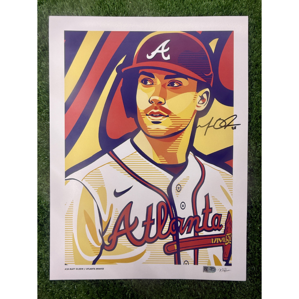 Matt Olson Autographed & MLB Authenticated Poster - 18x24