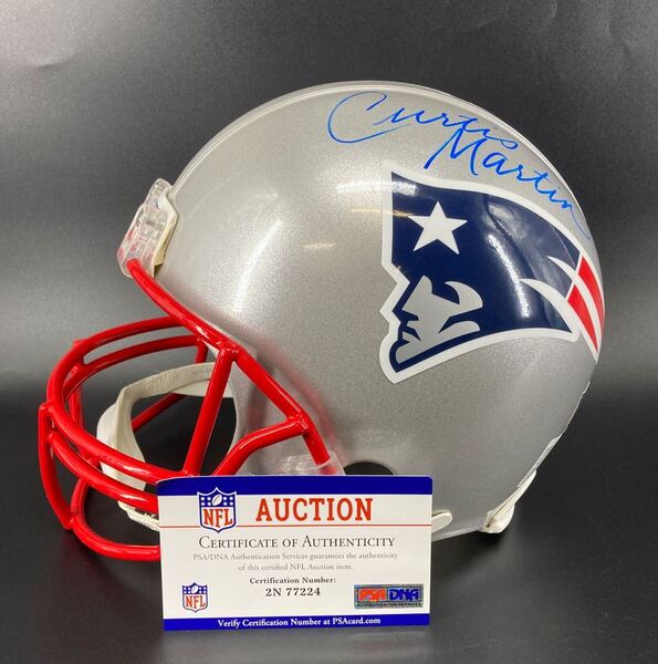 HOF - Patriots Curtis Martin Signed Authentic Proline Helmet