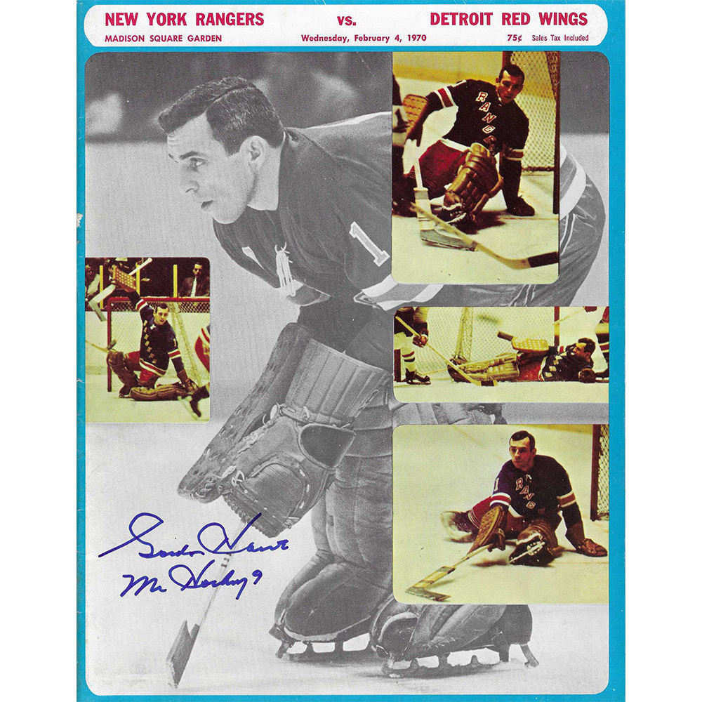 Gordie Howe Autographed New York Rangers 1970 Program