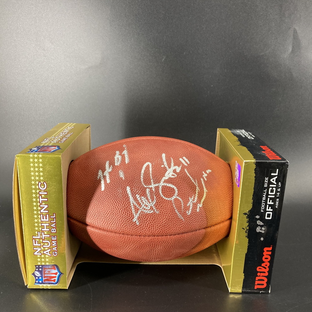Chiefs 2017 Chiefs Quarterbacks Panel Ball Signed by Alex Smith, Pat
