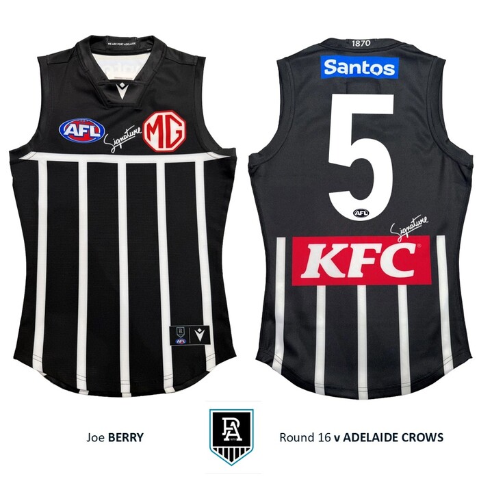 Photo of Joe Berry #5 Port Adelaide 2026 Prison Bar Guernsey