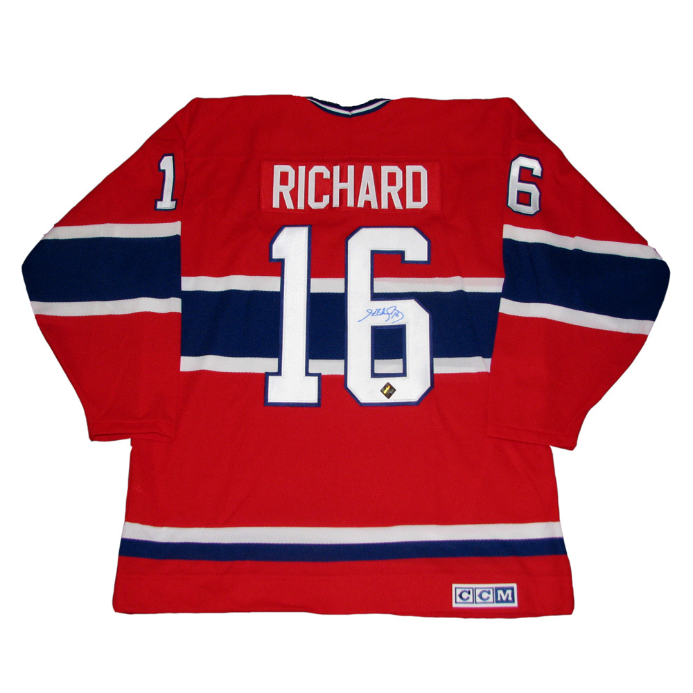 HENRI RICHARD Signed Montreal Canadiens Red CCM Jersey