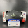 NFL - Saints Tyler Shough Signed Black Composite Silver Series Football