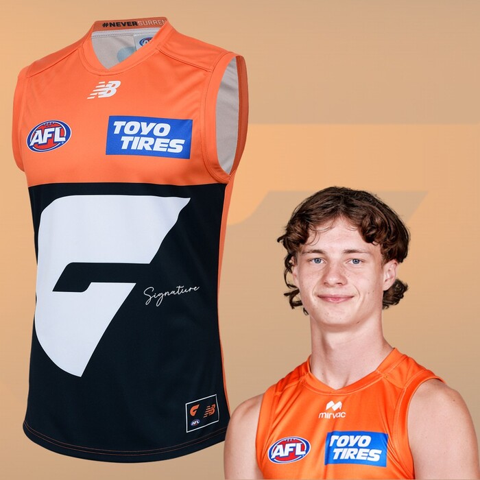 Cody Angove #29 GWS GIANTS 2025 Home Player-Issue Guernsey