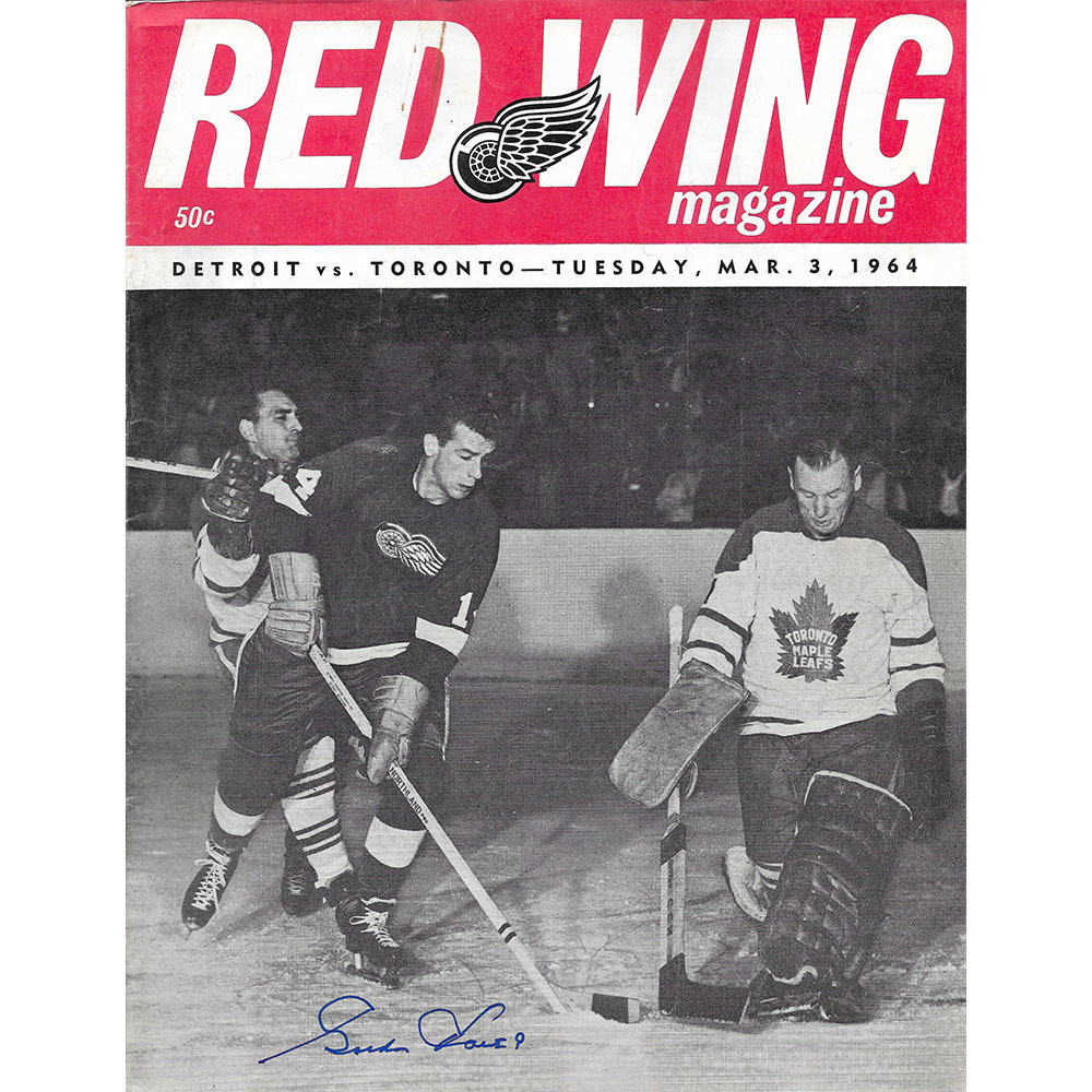 Gordie Howe Autographed Detroit Red Wings Program - March 3, 1964