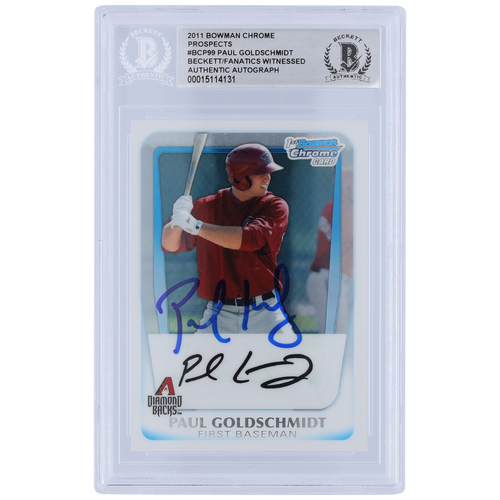 Paul Goldschmidt Arizona Diamondbacks Autographed 2011 Bowman 