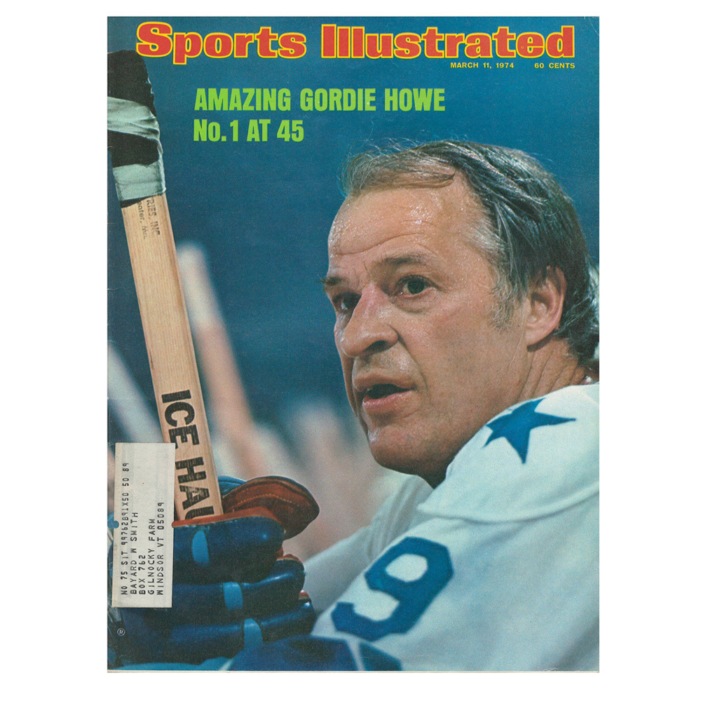 GORDIE HOWE Sports Illustrated Magazine March 11, 1974- Houston Aeros Detroit Red Wings