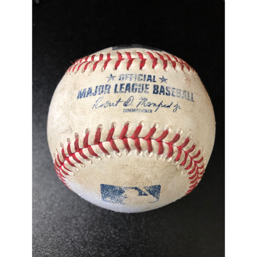Game-Used Baseball - 2020 NLCS - Los Angeles Dodgers vs. Atlanta Braves - Game 4 - Pitcher: Clayton Kershaw, Batters: Dansby Swanson (Strike Out), Austin Riley (Foul) - Bot 2