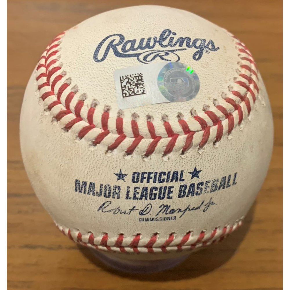 Trey Mancini Game Used Ball Single Baltimore Orioles at Boston Red