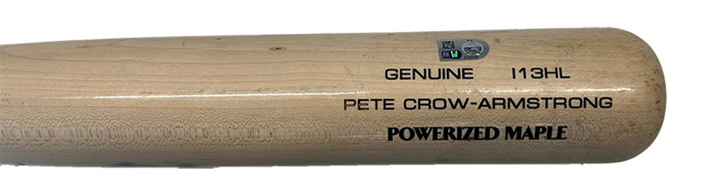 Pete Crow-Armstrong Game-Used Broken Bat - Nick Pivetta to Pete