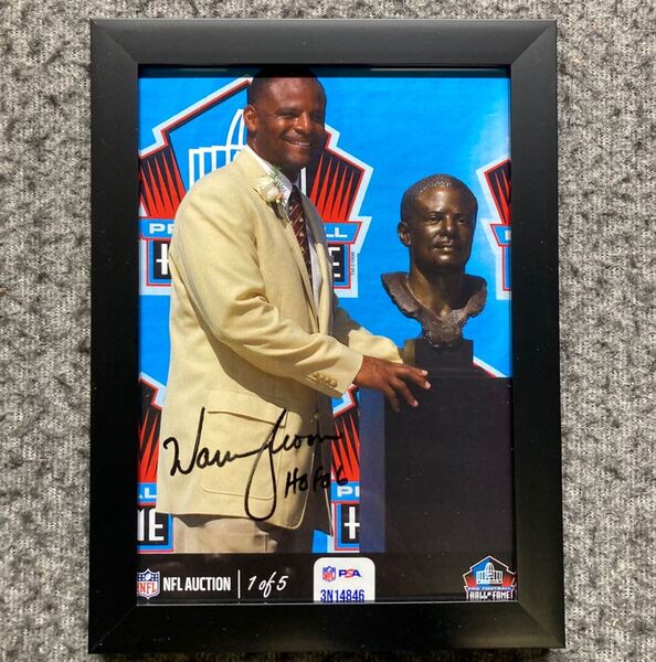 HOF - Oilers Warren Moon NFL Auction Exclusive Signed 5x7 Photo Individu...