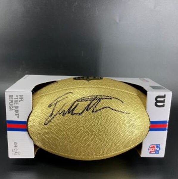 NFL - Bears Dillon Thieneman Signed Gold Composite Football