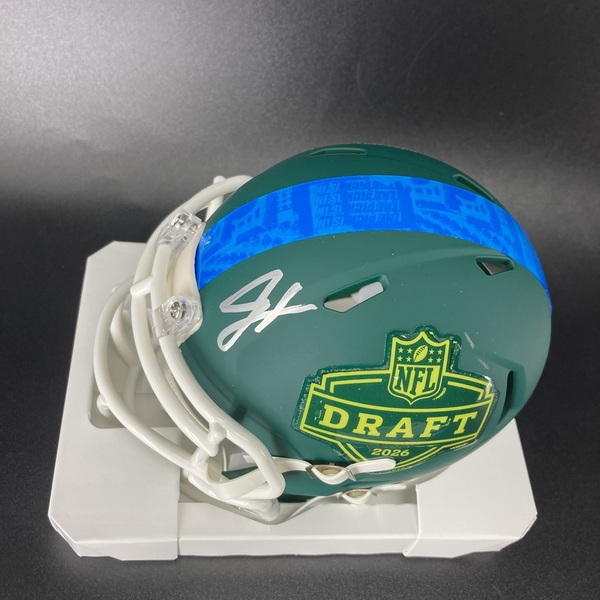 NFL - Saints Jordyn Tyson Signed NFL Draft Mini Helmet