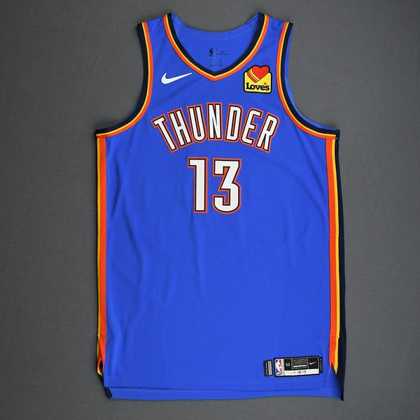 Image of Justin Patton - Oklahoma City Thunder - Game-Worn Icon Edition Jersey - 2019-20 Season - Dressed, Did Not Play