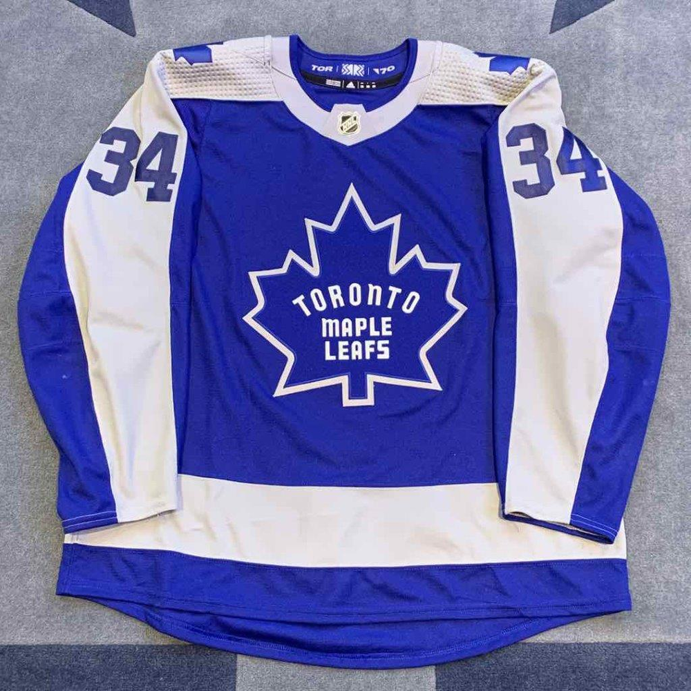 #34 Auston Matthews Game Worn Reverse Retro Jersey | Real Sports Auction