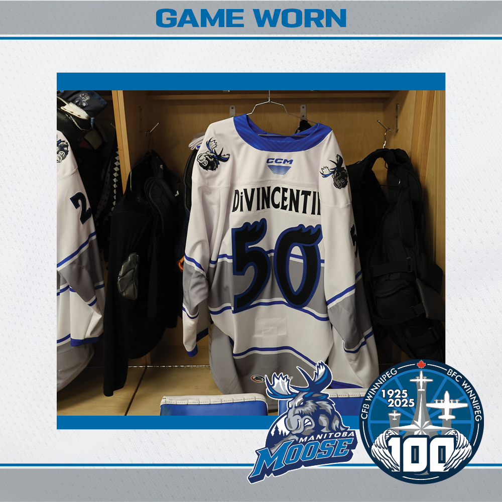 DOMENIC DIVINCENTIIS Game Worn Manitoba Moose CFB Winnipeg 100th Anniversary Jersey
