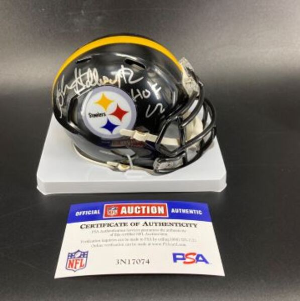 HOF - Steelers John Stallworth Signed Mini Helmet