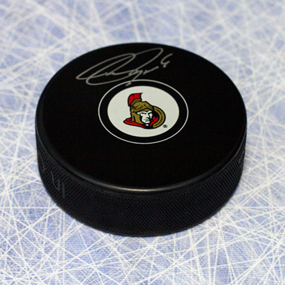 OTTAWA SENATORS AUTOGRAPH STRIPE MEGA PUCK