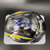 NFL - Chargers Derwin James Signed Chrome Mini Helmet