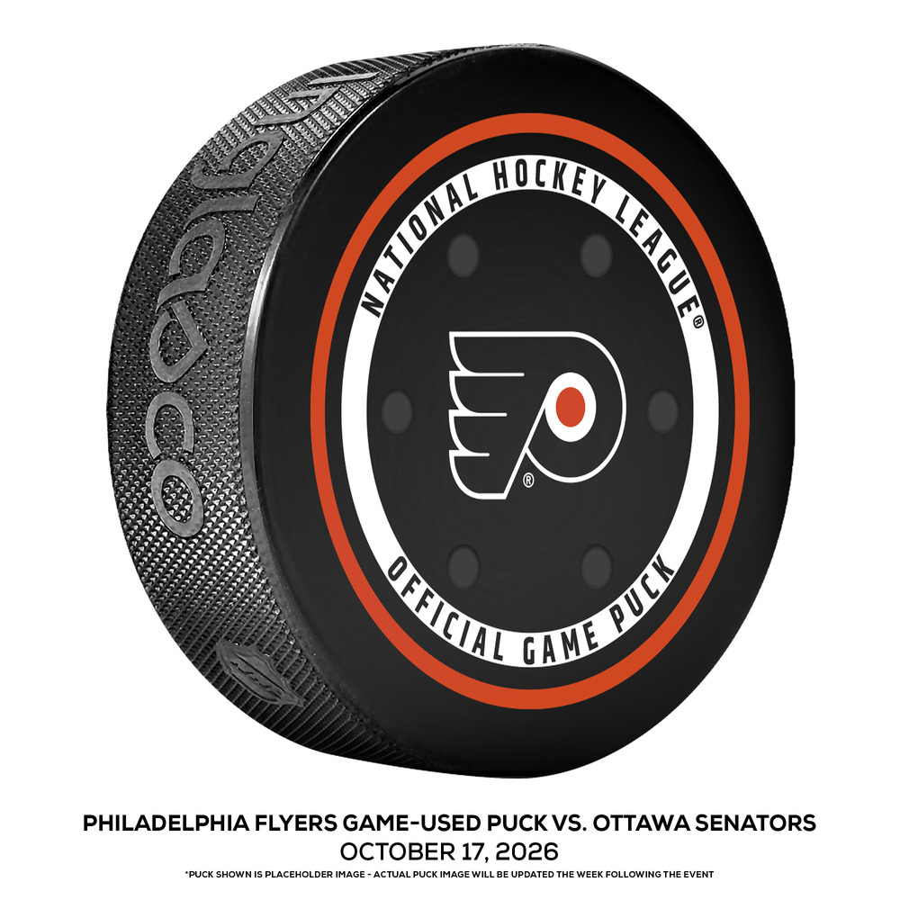 Philadelphia Flyers Game-Used Puck vs. Ottawa Senators on October 17, 2026
