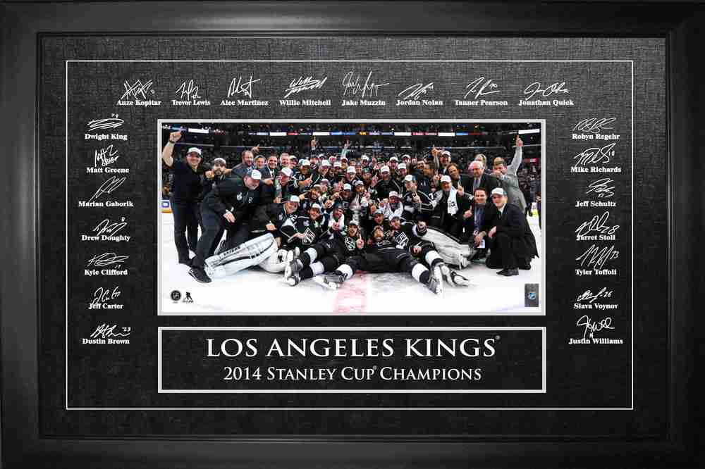 Los Angeles Kings 10x20 Photo / Etched Signatures 2014 Stanley Cup