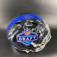 2024 NFL Draft Replica Speed Helmet Sigend By 10 QBs Including Caleb Wil...