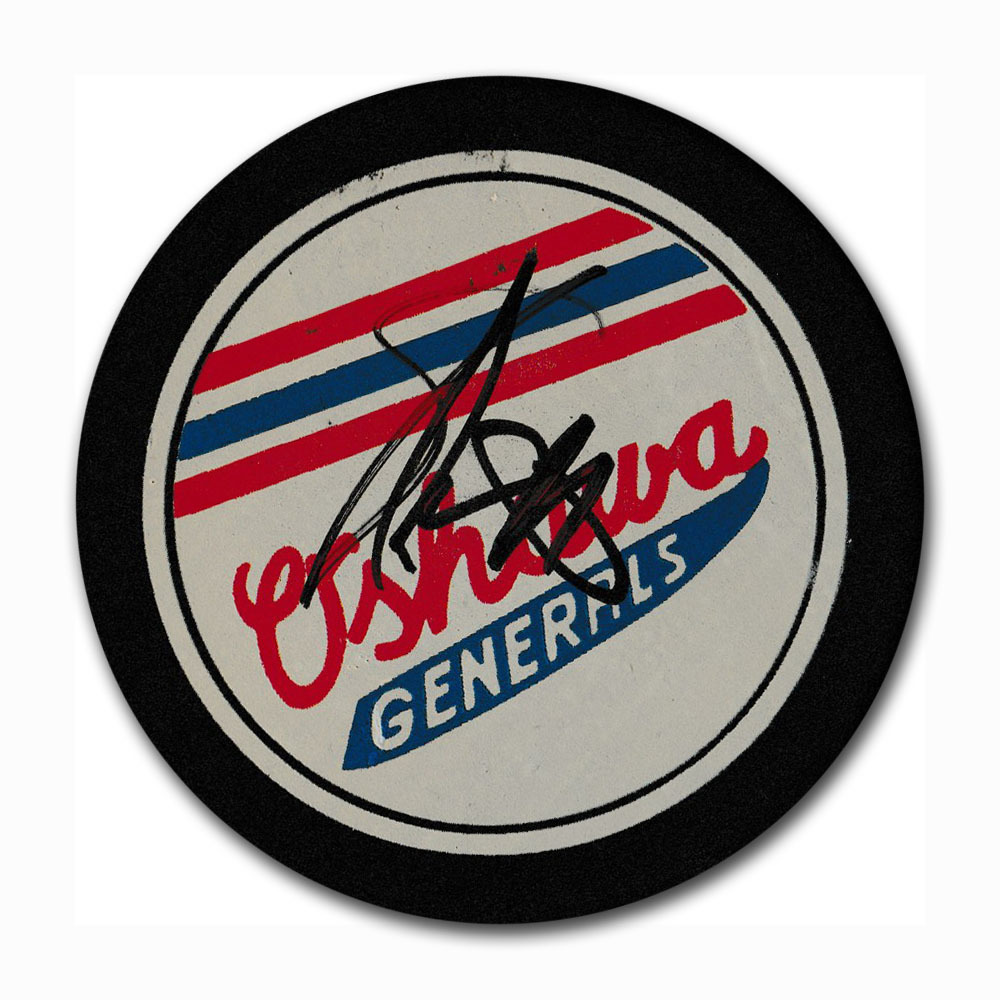 Eric Lindros Autographed Oshawa Generals OHL Puck