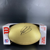 NFL - Bengals Jermaine Burton Signed Gold Composite Football