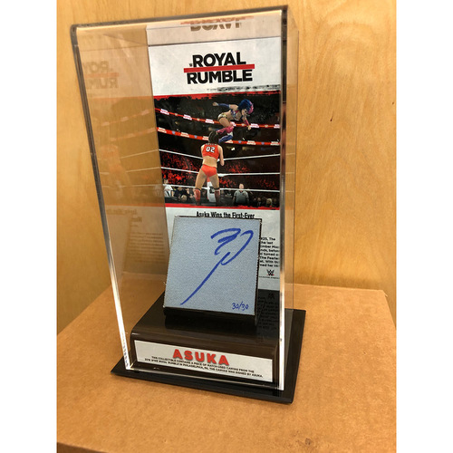 Asuka SIGNED Royal Rumble 2018 Ring Canvas & Photo Display Box